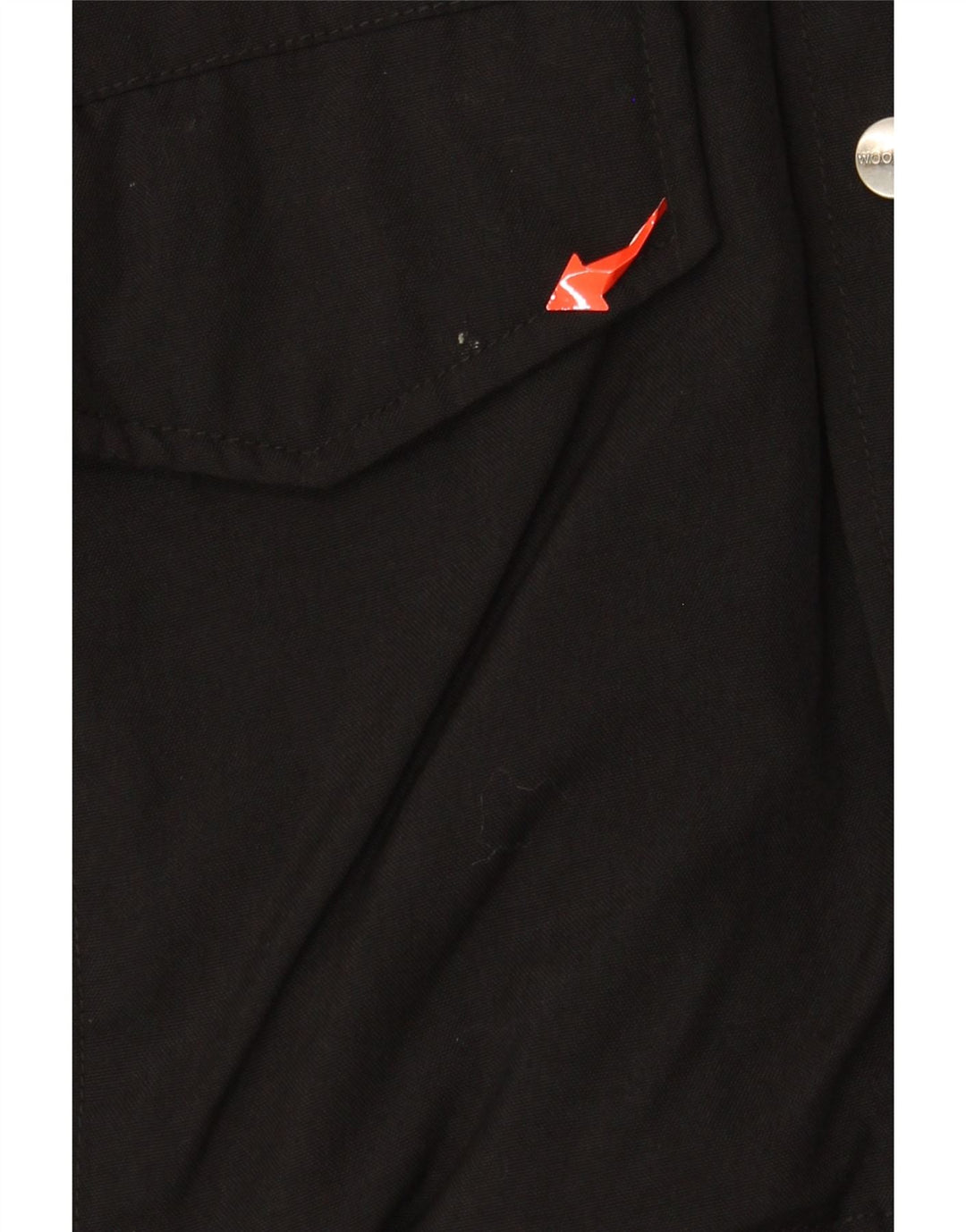 Giubbotto bomber con cappuccio da uomo WOOLRICH UK 38 nylon nero medio