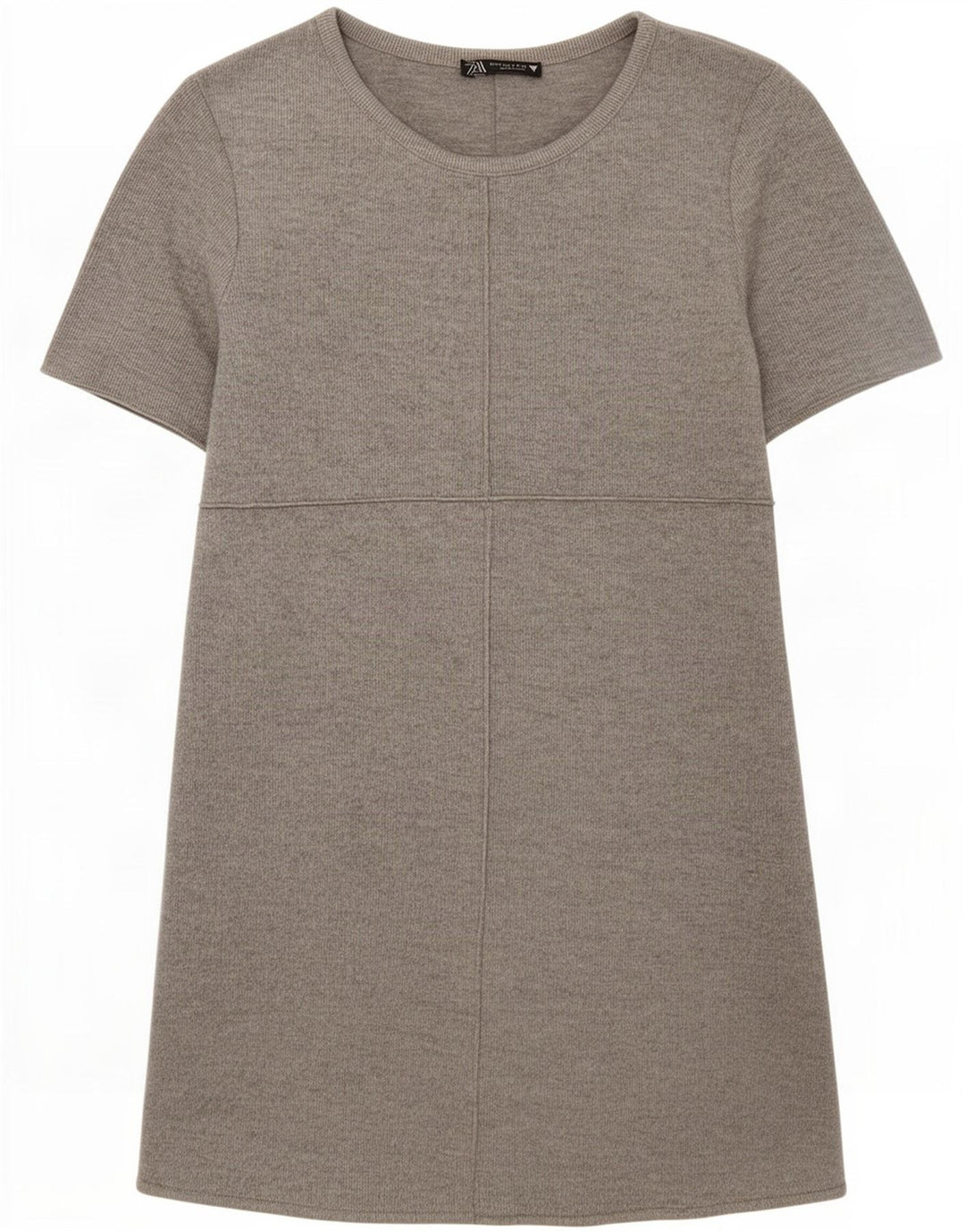 Abito T-shirt da donna Zara UK 8 piccolo poliestere grigio