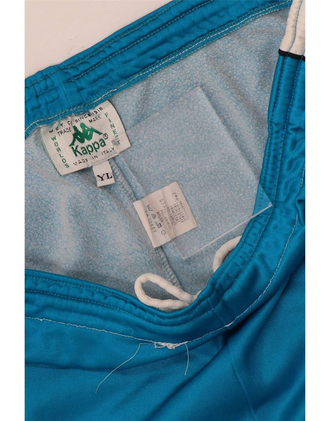 Pantaloni da tuta con grafica Kappa da uomo, triacetato color block blu grande
