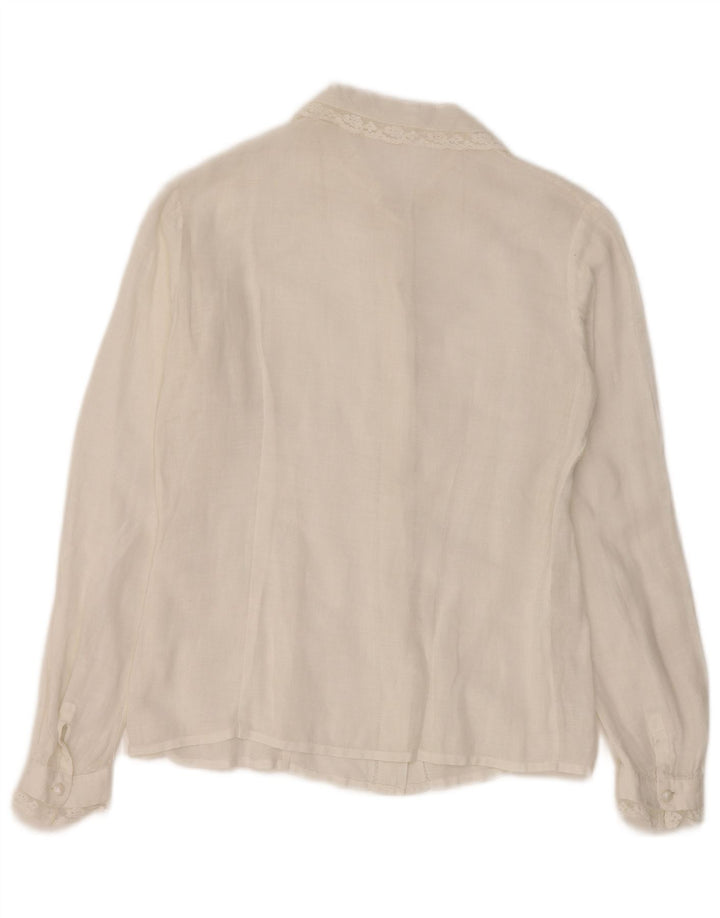 Camicetta Camicia Vintage Bambina 13-14 Anni Bianca