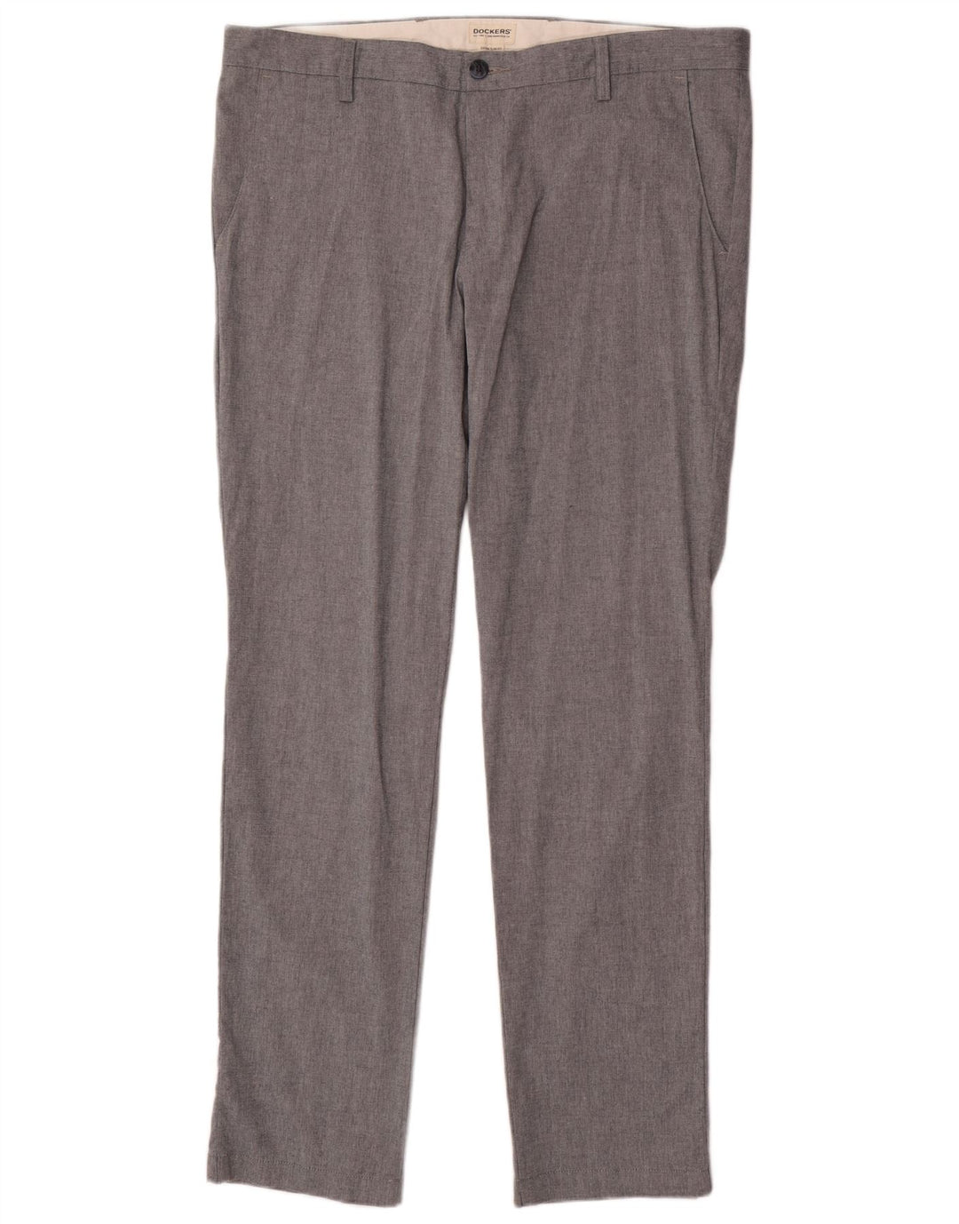 Pantaloni chino da uomo extra slim fit Dockers W38 L34 cotone grigio