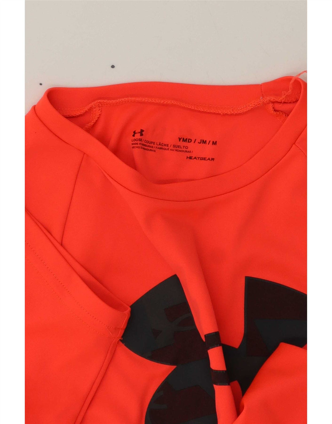 Maglietta grafica da ragazzo Under Armour Top 9-10 anni in poliestere arancione medio