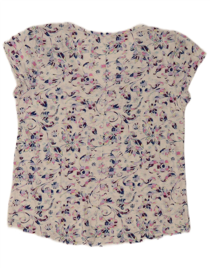 GAP Womens T-Shirt Top UK 16 Large White Floral