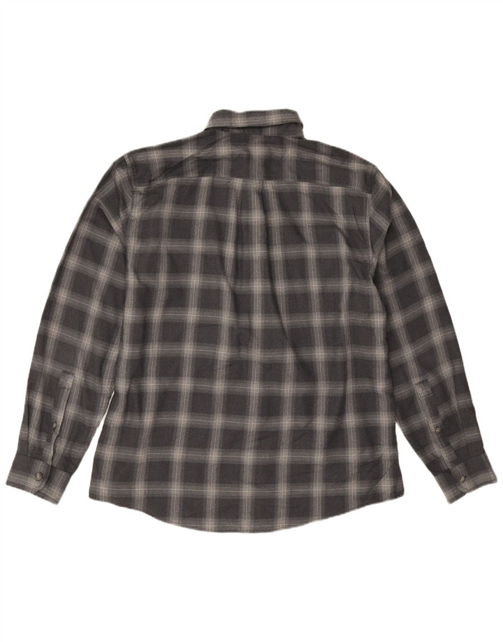 Eddie Bauer Camicia da uomo in flanella Grande poliestere a quadri blu navy