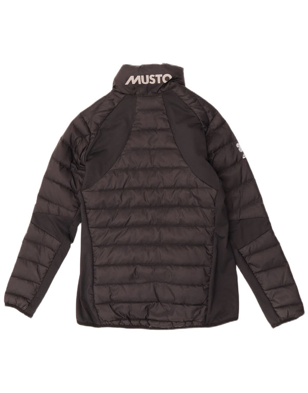 Musto Womens Graphic Padded Jacket UK 10 Small Black Colourblock Polyamide