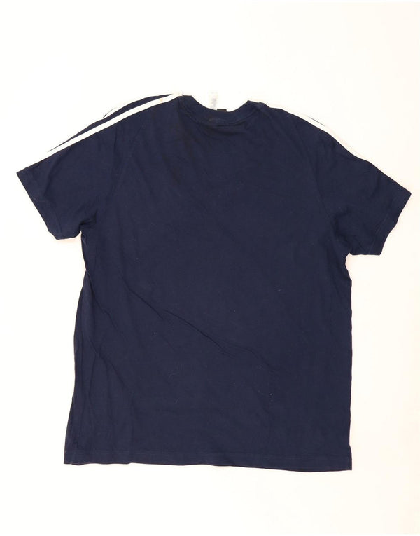 T-shirt da uomo ADIDAS Top grande in cotone blu navy
