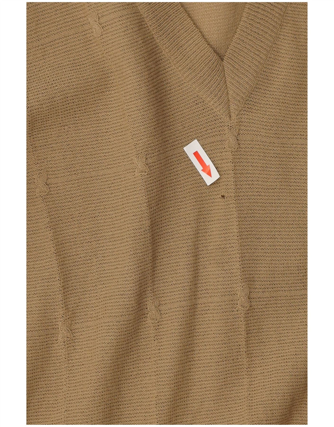 Maglione maglione con scollo a V da donna VINTAGE UK 12 Beige medio