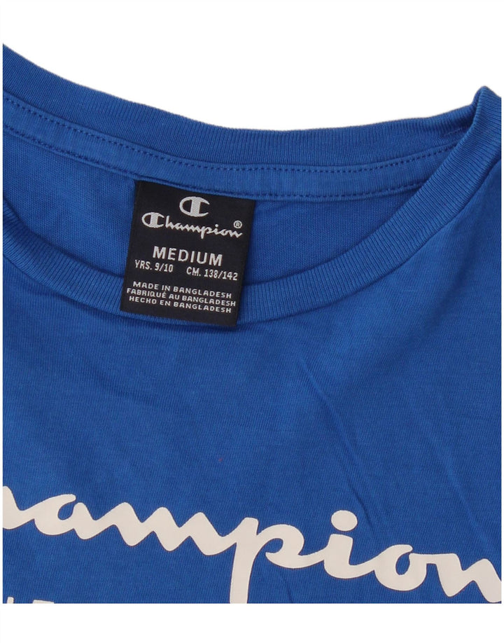 T-shirt grafica CHAMPION per ragazzi 9-10 anni Blu medio