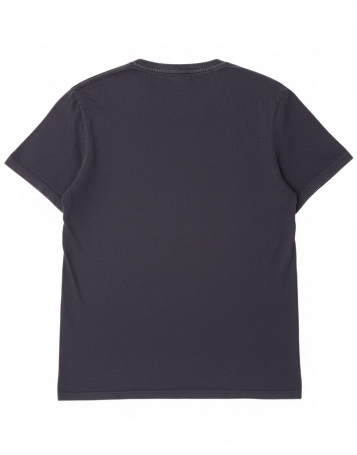 TIMBERLAND Mens Slim Fit T-Shirt Top Medium Navy Blue Cotton