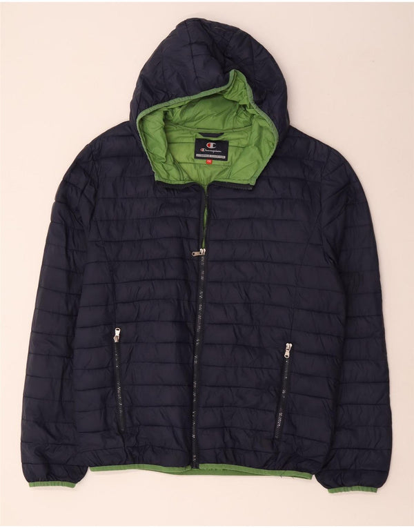 Giacca imbottita con cappuccio da uomo Champion UK 44 2XL Poliammide blu navy