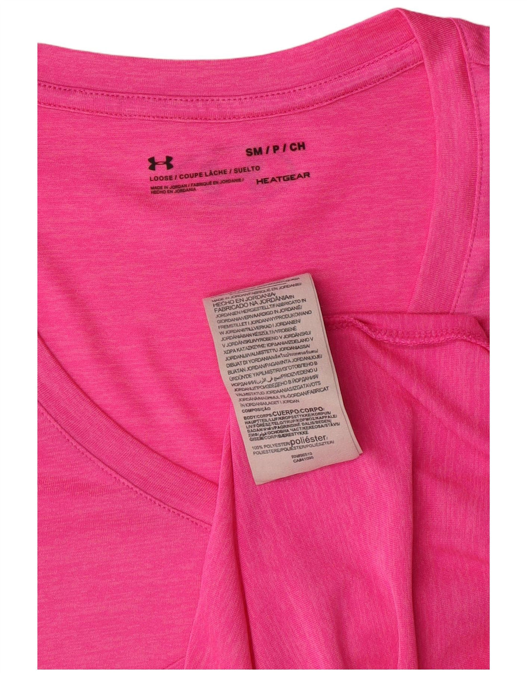 Maglietta da donna UNDER ARMOUR Heat Gear Top UK 10 piccola poliestere rosa
