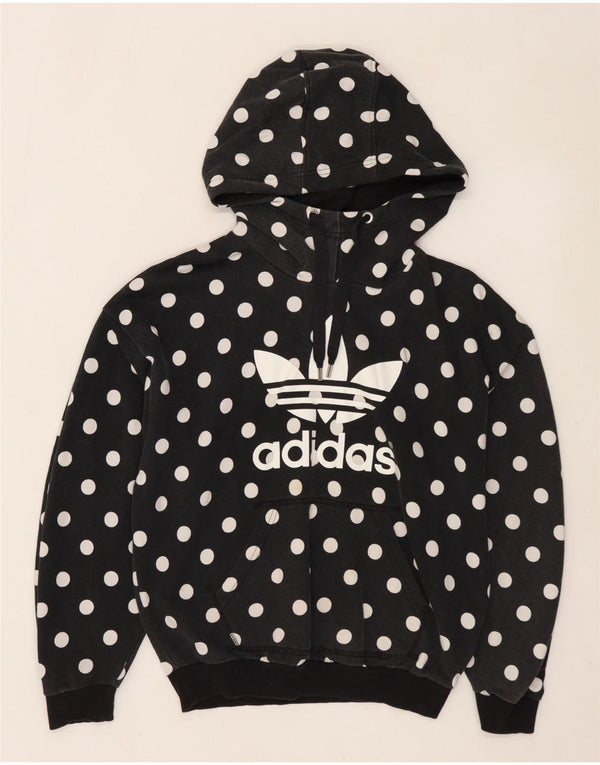 Maglione con cappuccio oversize grafico da donna ADIDAS UK 8 piccolo pois nero