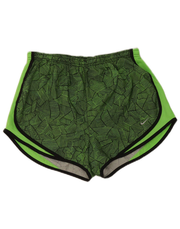 Pantaloncini sportivi Nike Dri Fit da donna UK 14 Poliestere geometrico verde medio