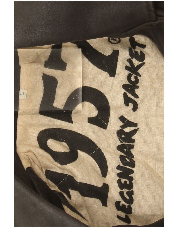 Giacca leggendaria 1957 Giacca in pelle da donna UK 16 Grande Marrone
