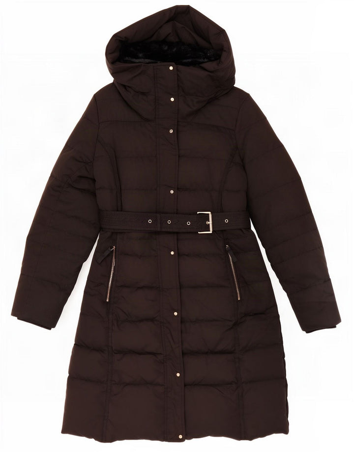 Cappotto imbottito con cappuccio da donna Zara UK 16 grande nero