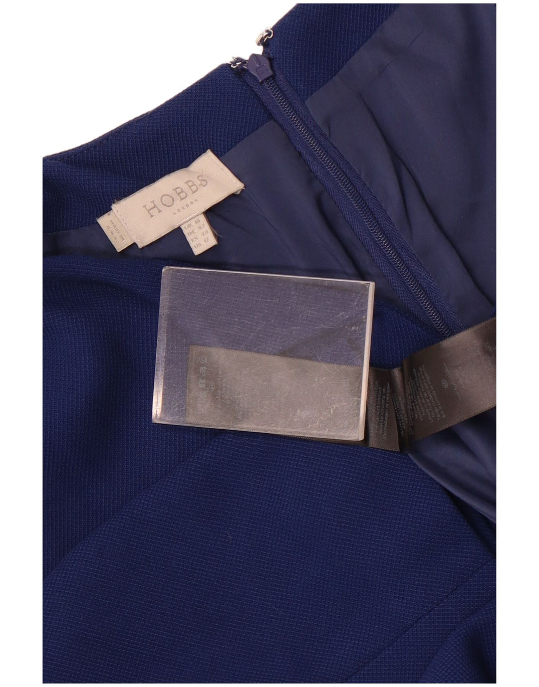 Abito tubino Hobbs da donna con maniche a 3/4 UK 16 grande poliestere blu