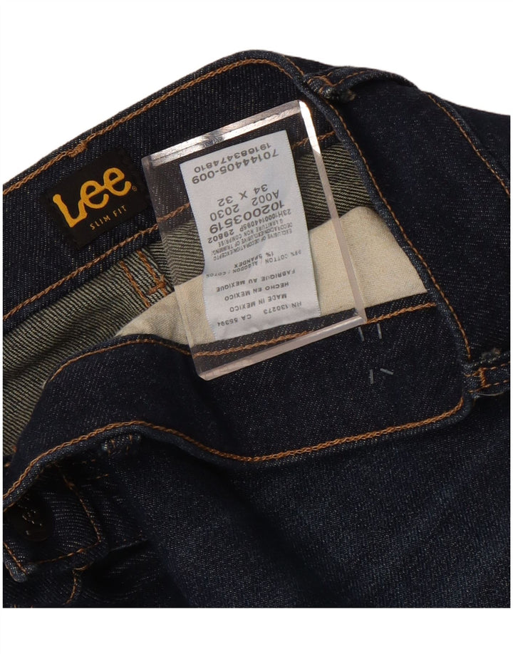 Jeans slim da uomo Lee W34 L32 in cotone blu navy