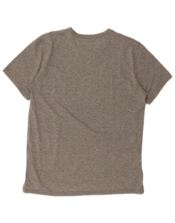T-shirt Nike Dri Fit da uomo in poliestere chiazzato grigio medio