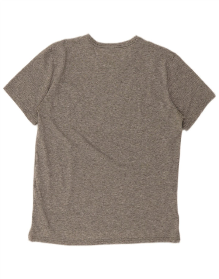 T-shirt Nike Dri Fit da uomo in poliestere chiazzato grigio medio