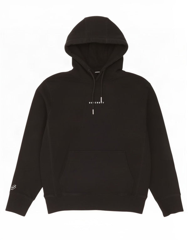 Maglione con cappuccio da uomo Superdry in cotone nero medio
