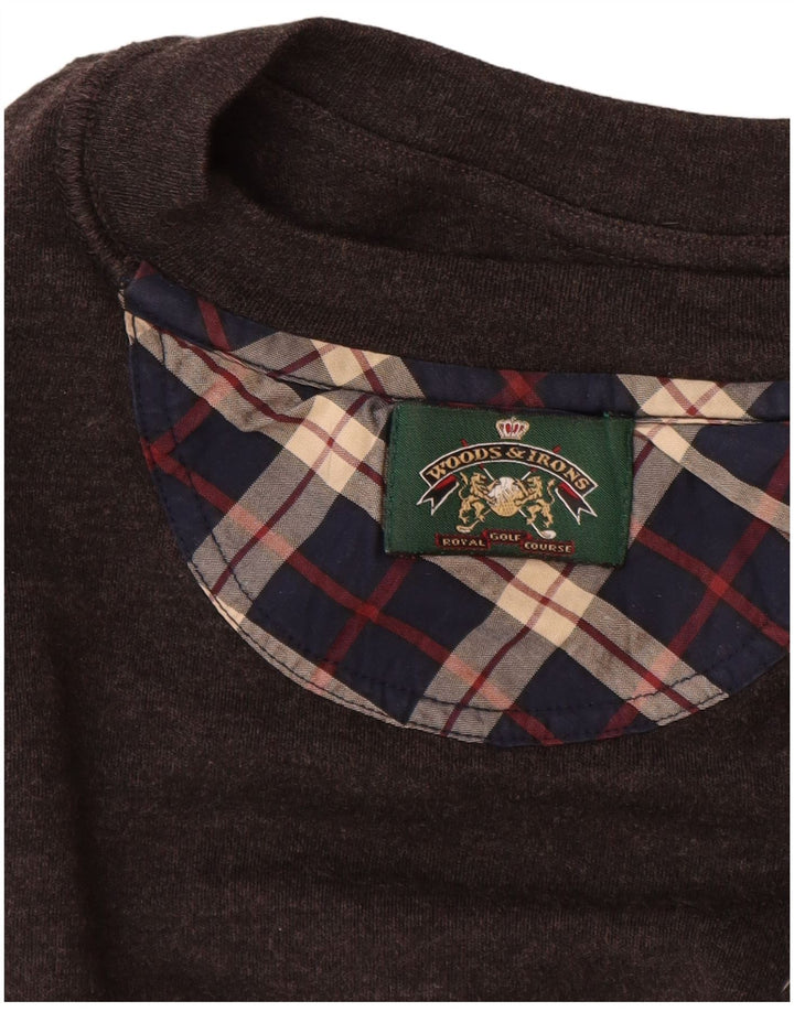 Felpa da uomo WOODS & IRONS Maglione XL Marrone