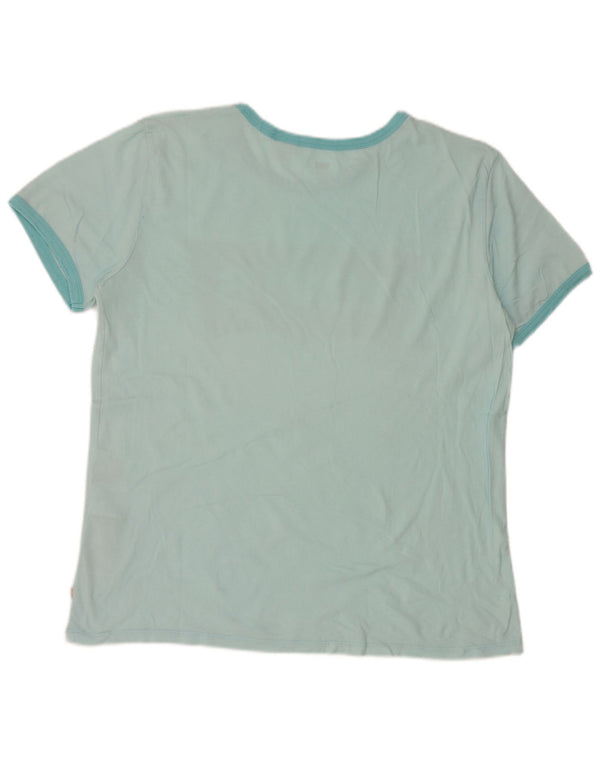 T-shirt grafica da donna Levi's Top UK 16 grande cotone blu