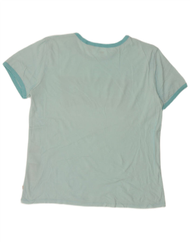 T-shirt grafica da donna Levi's Top UK 16 grande cotone blu