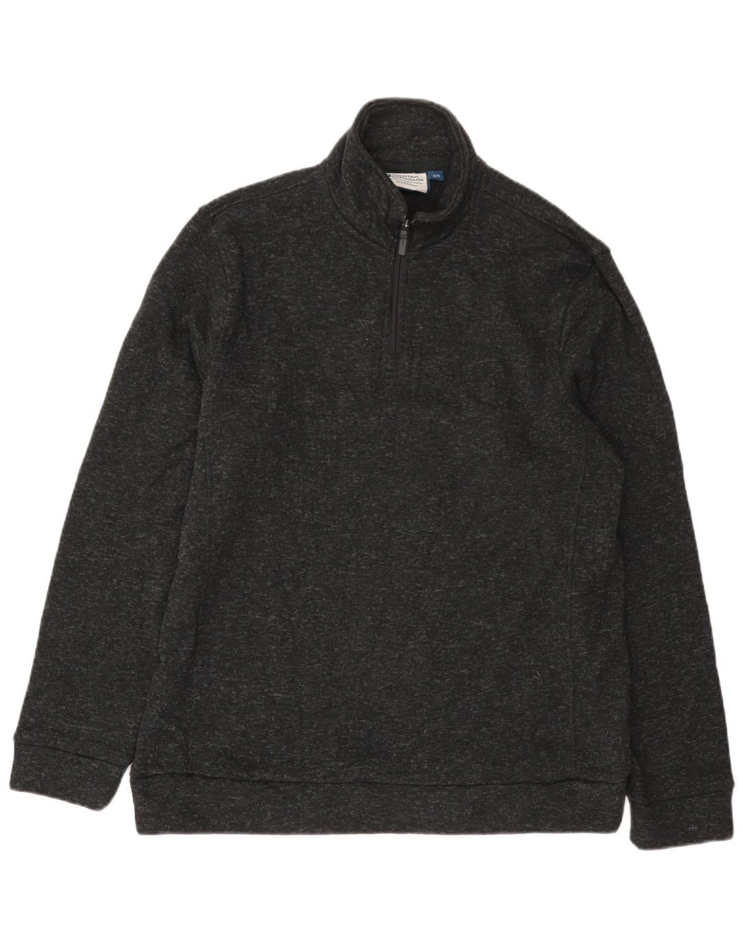 Felpa da uomo con collo con zip Mountain Warehouse Maglione XL Grigio chiazzato