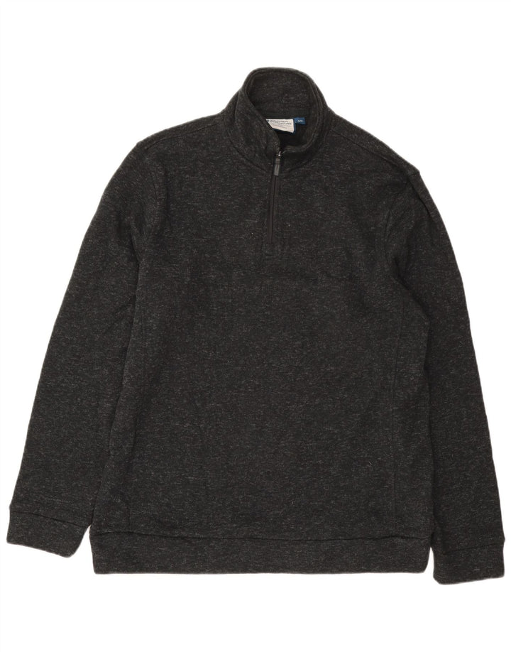 Felpa da uomo con collo con zip Mountain Warehouse Maglione XL Grigio chiazzato