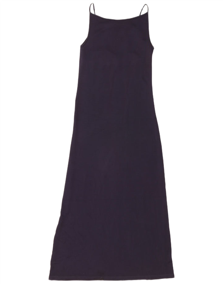 Maxi prendisole da donna Max Mara UK 12 medio in viscosa blu navy