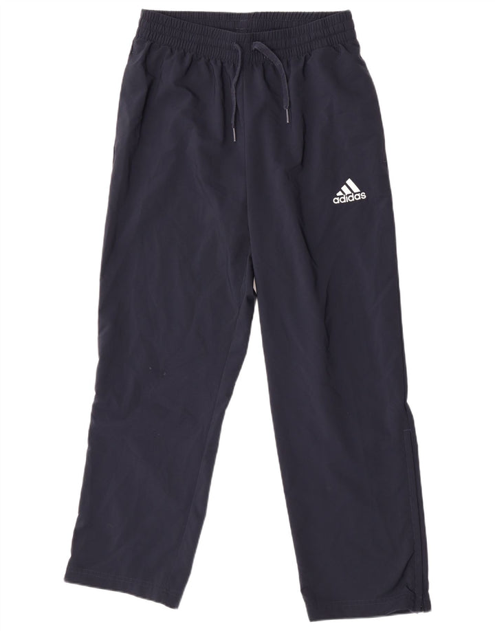 Pantaloni da tuta da uomo Adidas medi in poliestere blu navy