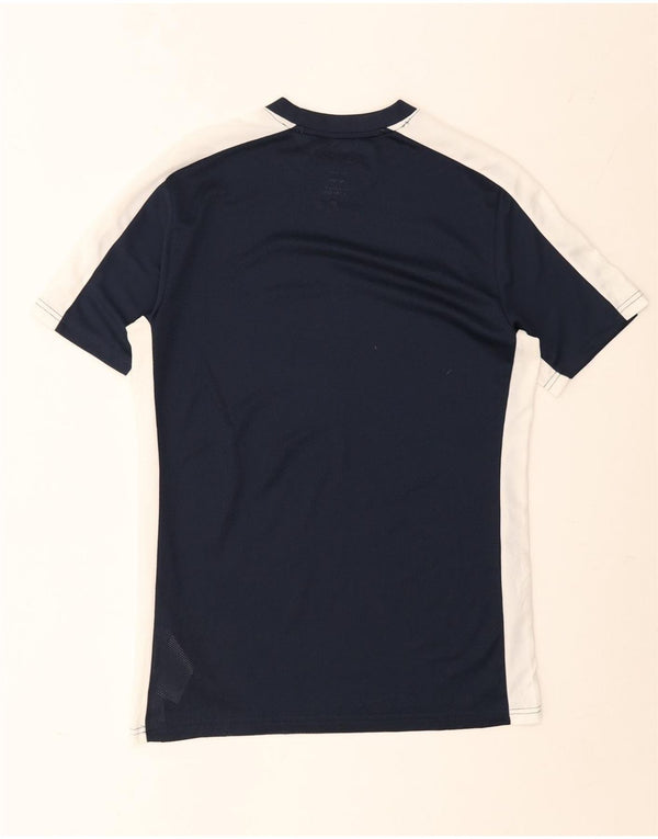 T-shirt Nike da uomo Dri Fit Slim Top medio in poliestere color block blu navy
