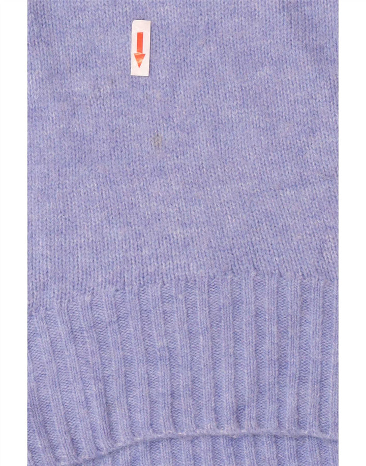 Massimo Dutti Maglione maglione girocollo oversize da donna UK 10 piccolo blu