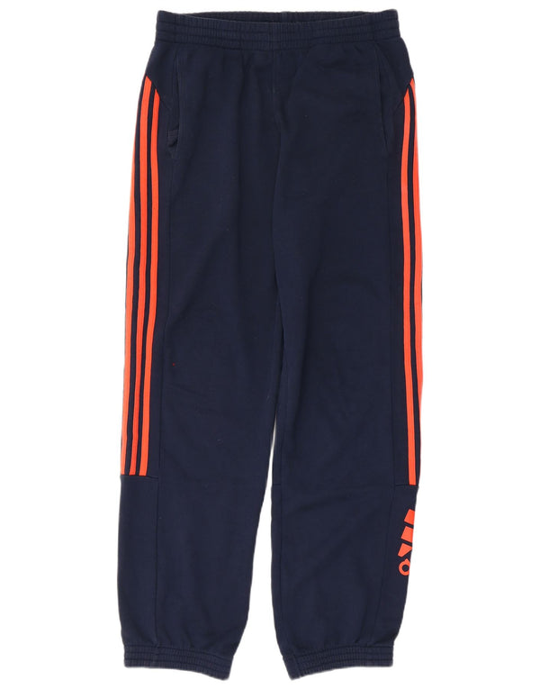 Pantaloni da tuta grafica da uomo Adidas Joggers medi in cotone blu navy