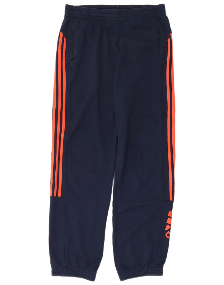Pantaloni da tuta grafica da uomo Adidas Joggers medi in cotone blu navy