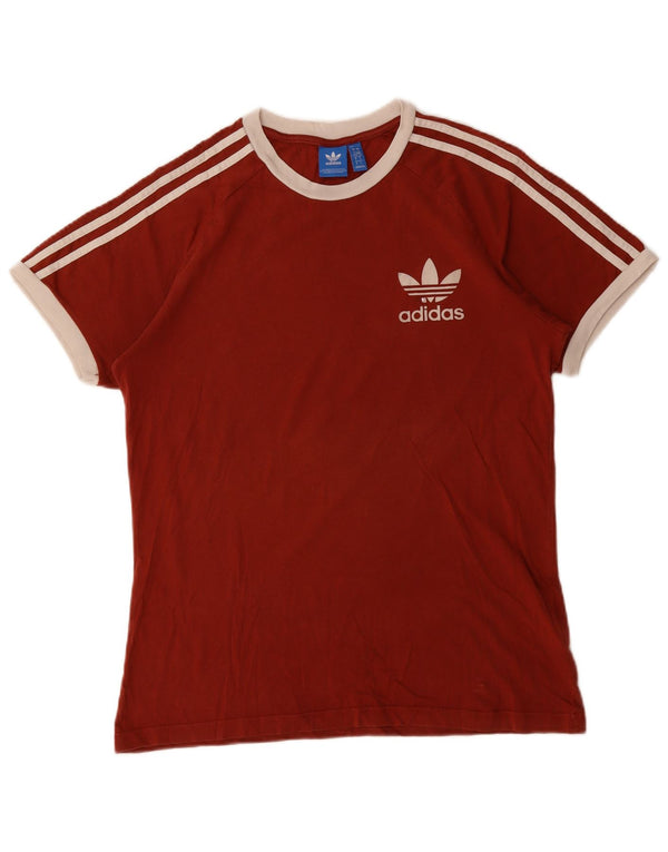 Maglietta Adidas da uomo Top Large in cotone bordeaux