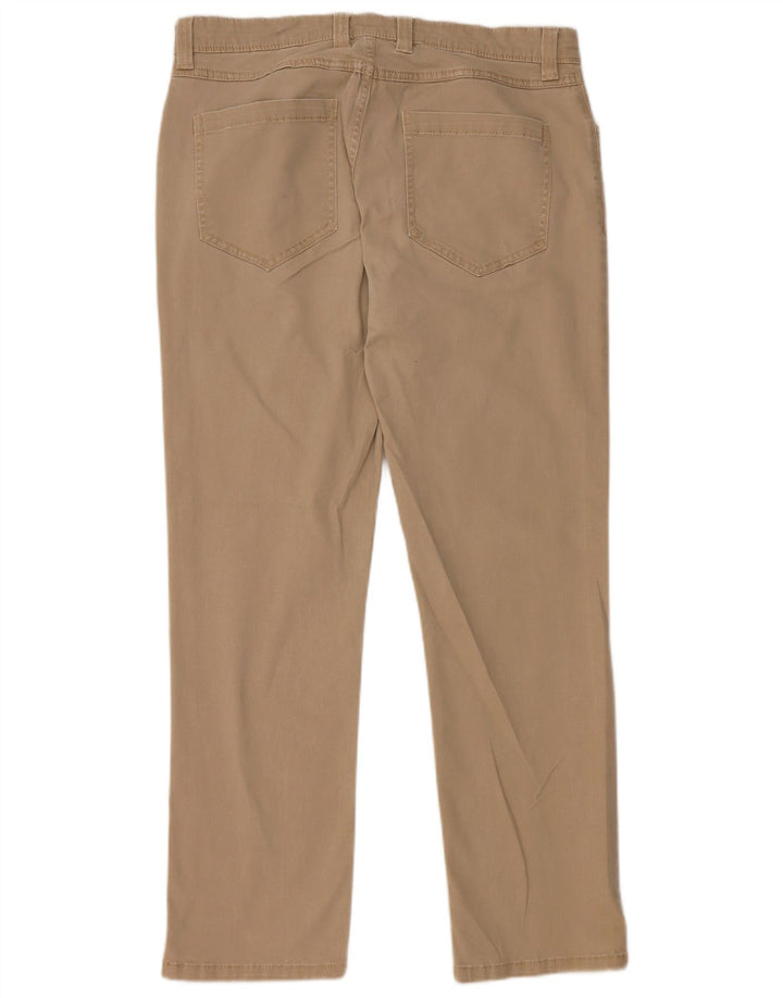 IZOD Mens Salt Water Straight Casual Trousers W32 L30 Beige Cotton