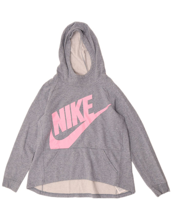 Felpa con cappuccio grafica Nike per ragazze 13-14 anni XL in cotone grigio