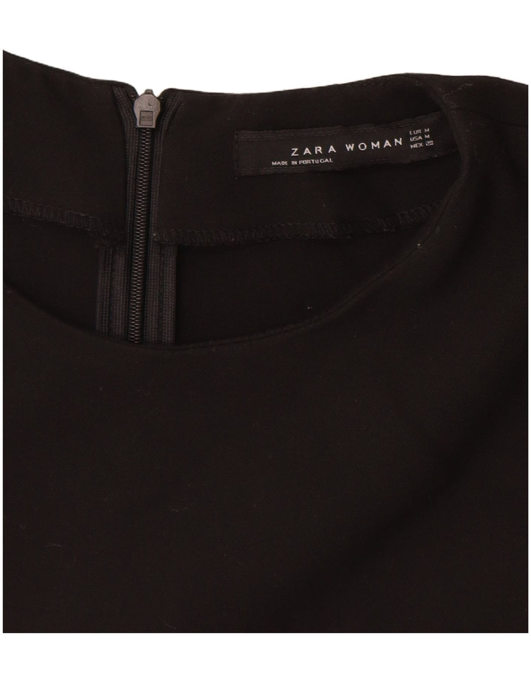 Abito tubino senza maniche ZARA da donna UK 12 medio nero