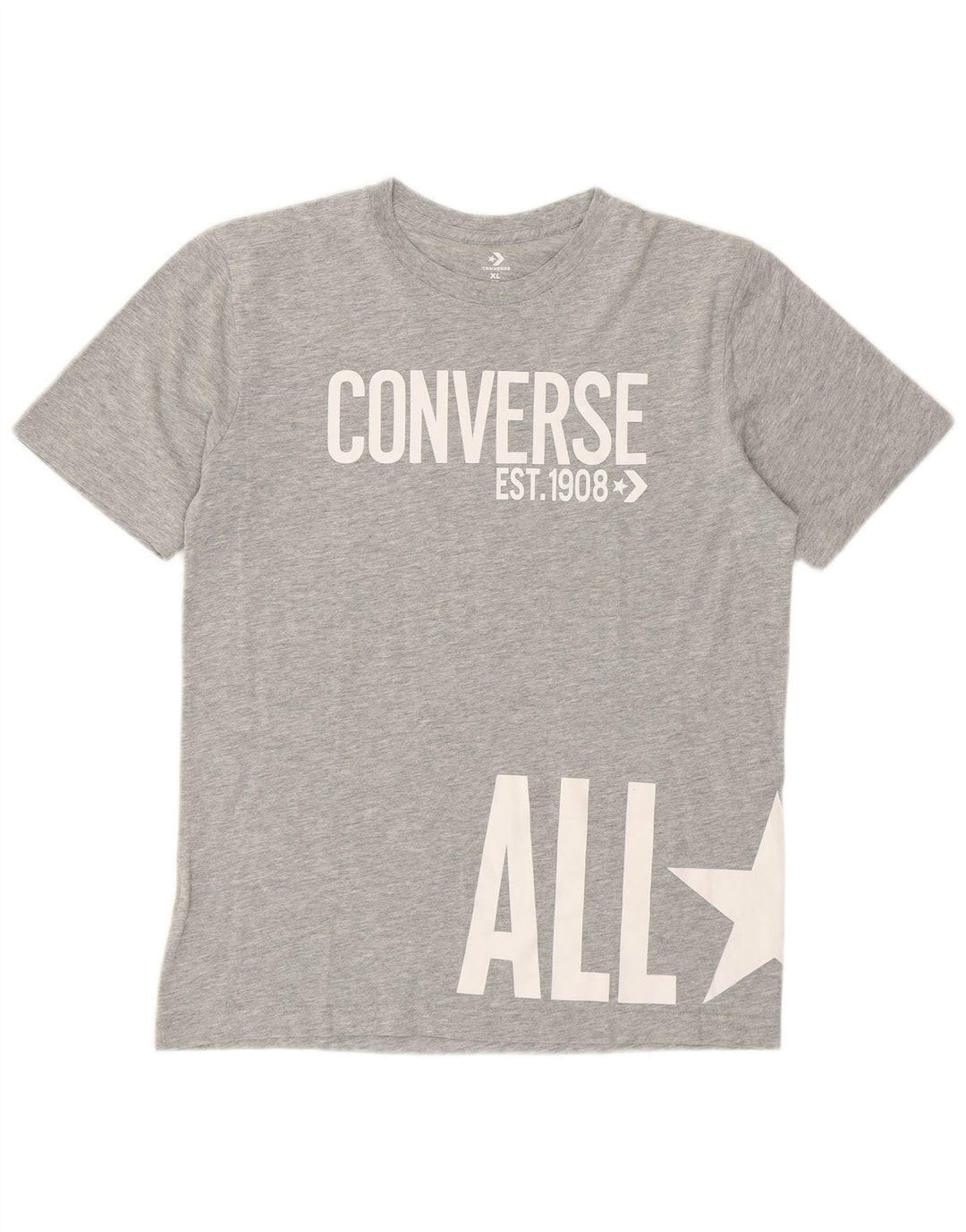 T-shirt grafica Converse per ragazzi 13-14 anni XL Grigia