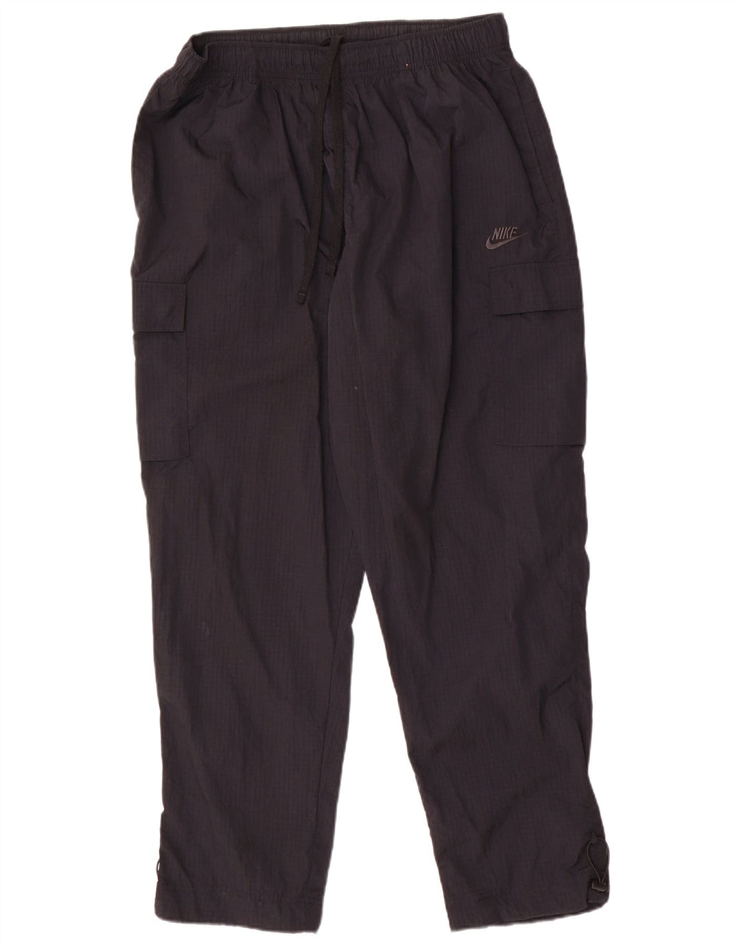 Pantaloni da tuta cargo Nike da uomo XL in nylon nero a quadri
