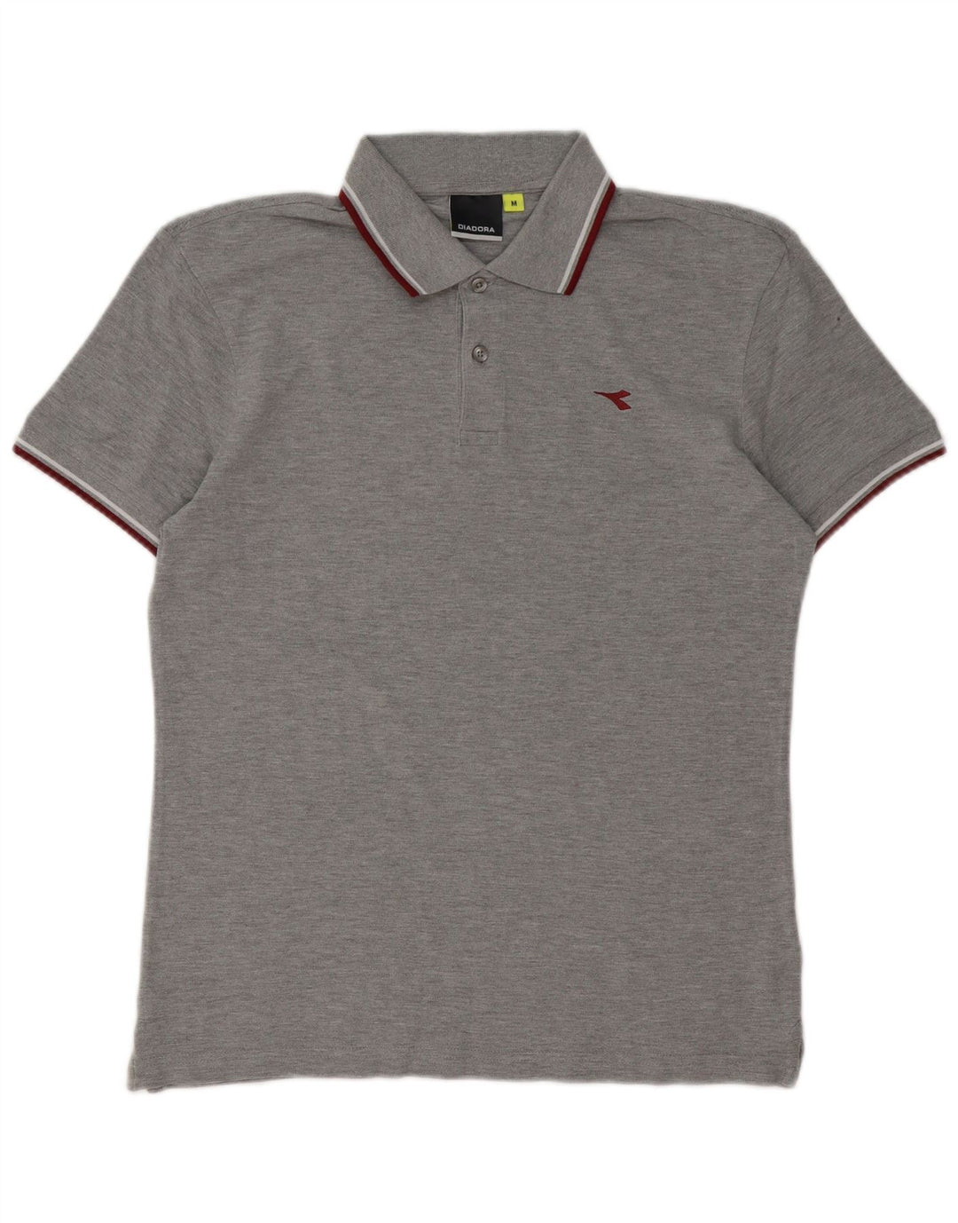Polo Diadora Uomo Regular Fit Cotone Grigio Medio