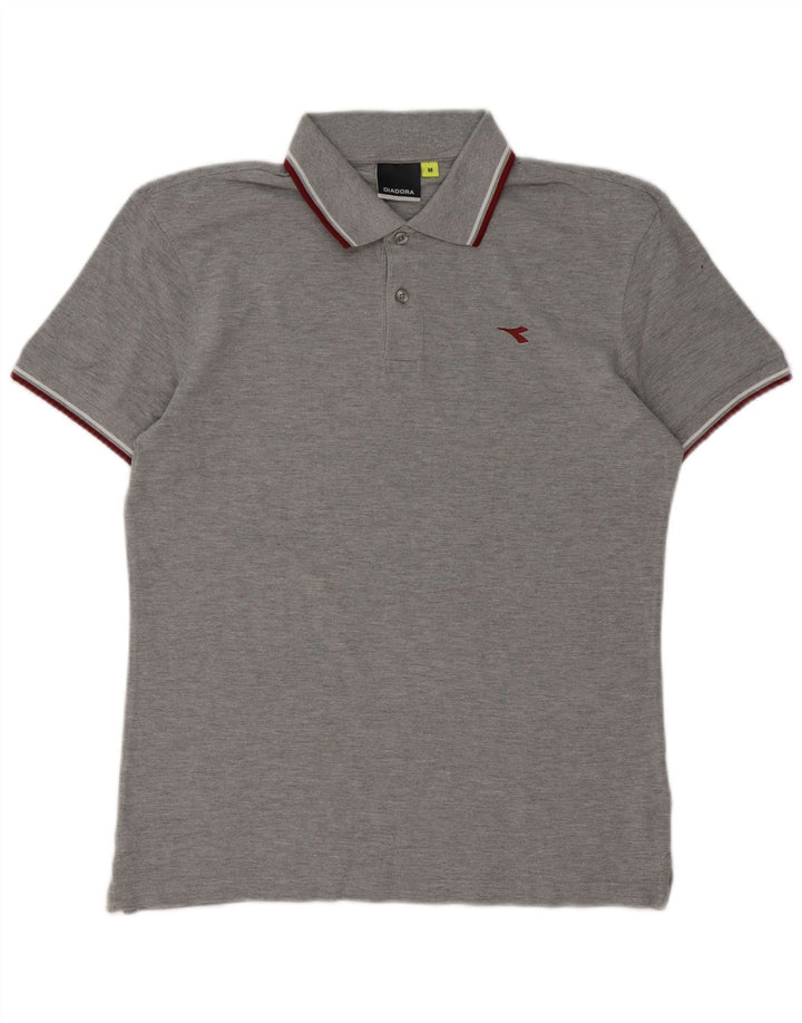 Polo Diadora Uomo Regular Fit Cotone Grigio Medio