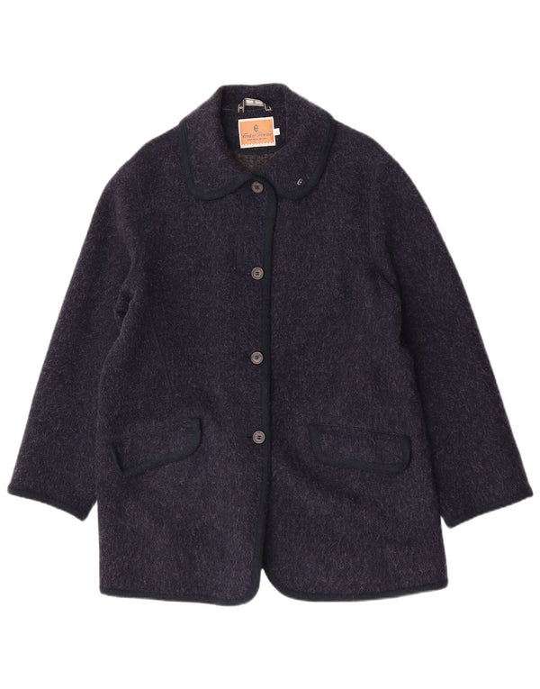 Soprabito da donna Conte of Florence UK 16 Large in lana vergine blu navy