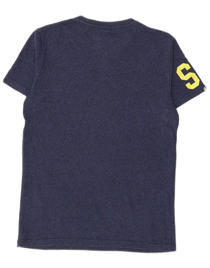 T-shirt grafica da uomo SUPERDRY Top in cotone blu navy medio