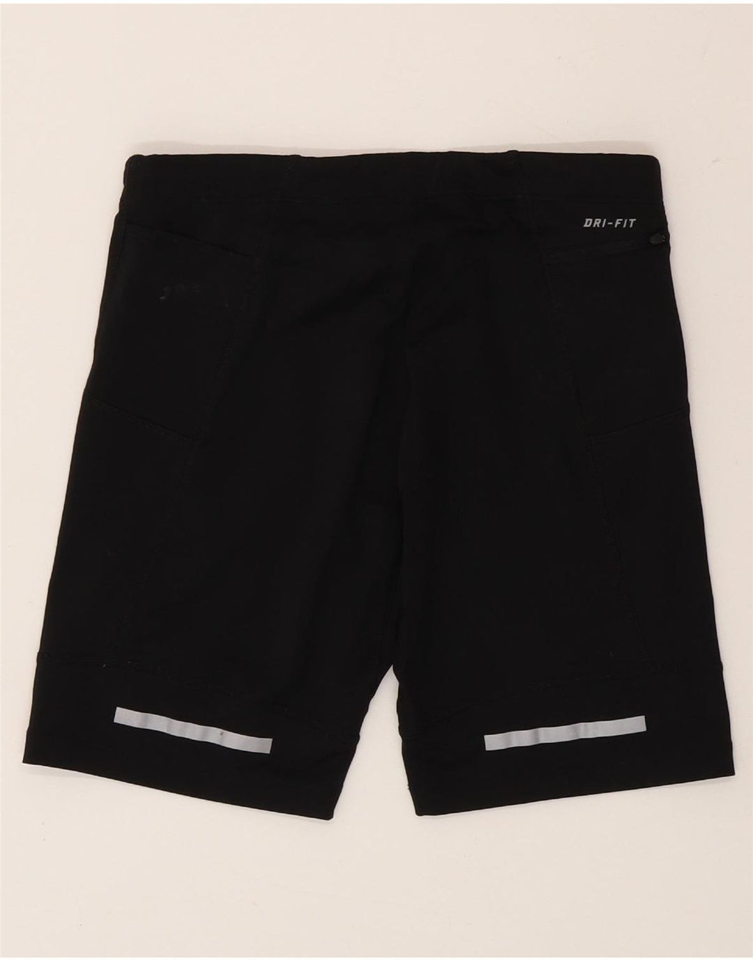 Pantaloncini sportivi Nike Dri Fit da donna UK 12 Medium Nero Colourblock Poliestere
