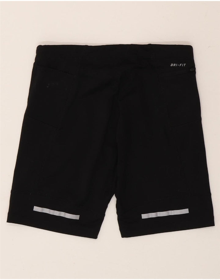 Pantaloncini sportivi Nike Dri Fit da donna UK 12 Medium Nero Colourblock Poliestere