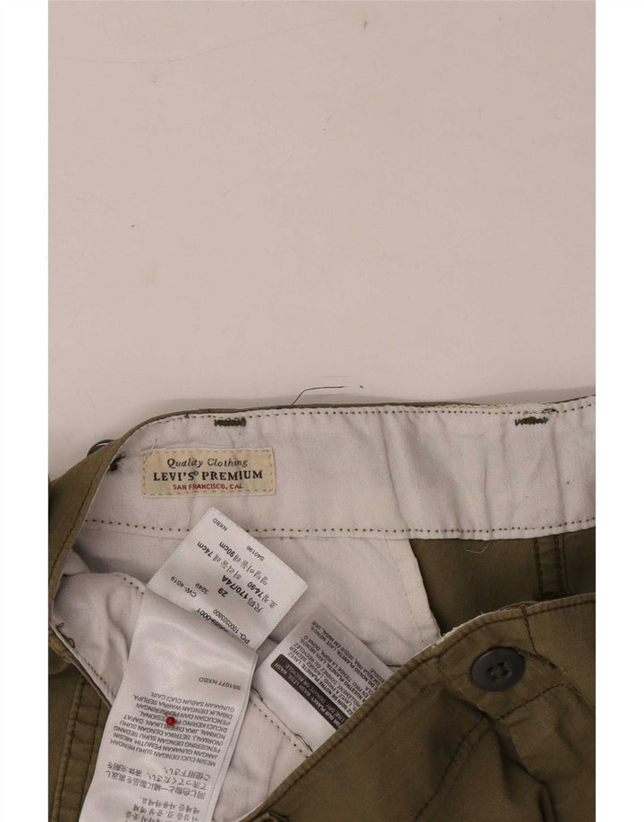 Pantaloncini cargo regolari da uomo Levi's W29 cotone kaki medio