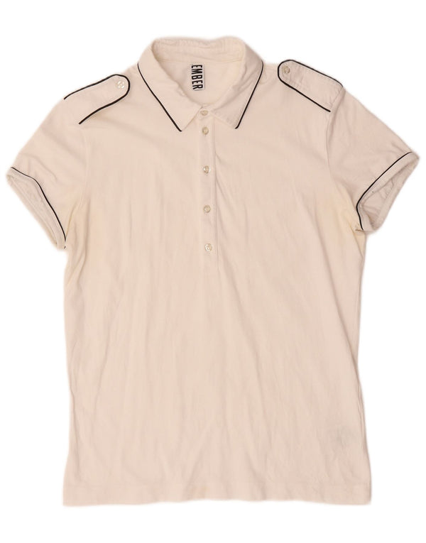 Polo militare da uomo Bikkembergs grande in cotone bianco