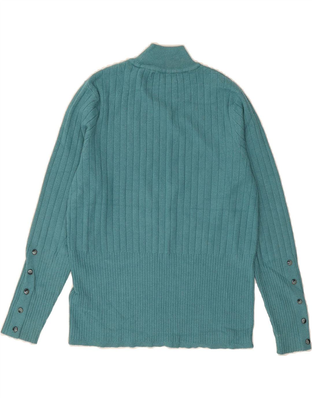 MARKS & SPENCER Womens Turtle Neck Jumper Sweater UK 16 Large  Green Vintage Marks & Spencer and Second-Hand Marks & Spencer from Messina Hembry 